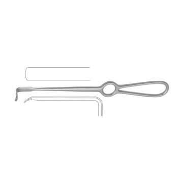 Obwegeser Soft Tissue Retractor Bent Downwards Stainless Steel, 24 cm - 9 1/2" Blade Size 14 x 70 mm